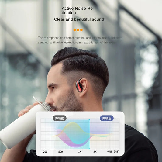HKM-640659 Cross-Border Q63 TWS In-Ear Wireless Headset with Noise Reduction and LED Light for Sports and Business