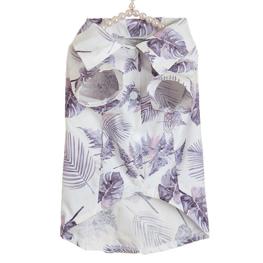 HKM-6420157 Hawaiian Style Beach Vacation Dog Shirt - Polyester Material, Unisex Design