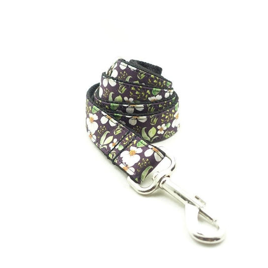HKM-644819 Black Chrysanthemum Polyester Webbing Traction Belt - Durable and Versatile Accessory