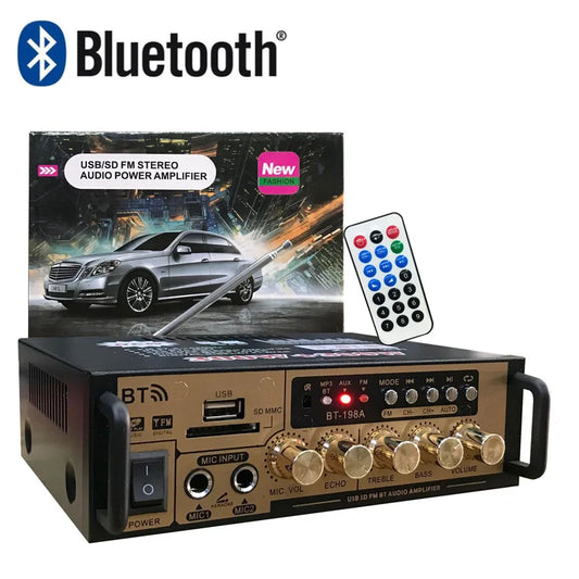HKM-645459 Mini 12V Audio Power Amplifier with U Disk and Bluetooth Functionality