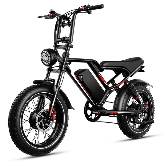 HKM-645651 48V 2000W S8 Electric Mountain Bike, 29 Inch Carbon Steel Frame, 6-Speed, Dual Suspension, 18AH Battery, Max Speed 31mph