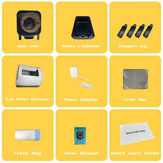 HKM-646547 Intelligent Automatic Cat Litter Box with ABS Material for Deodorization and Purification
