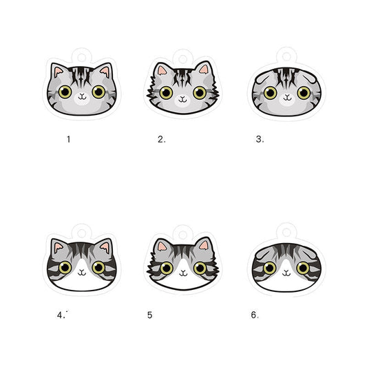 HKM-6467901 Customized Cat Identity Card with Bell - Short and Long Hair Options, Folded Ears Available, XS & S Sizes