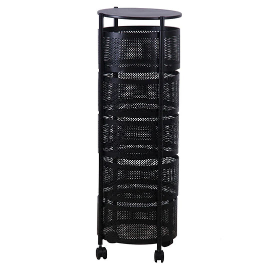 HKM-646995 Three-Tier Rolling Kitchen Cart with Mobile Storage and Wheels