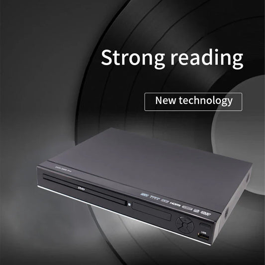 HKM-648915 Compact 10.1-Inch 1080P Mini DVD Player with Remote, AM/FM Radio, and Versatile Compatibility for Home Use