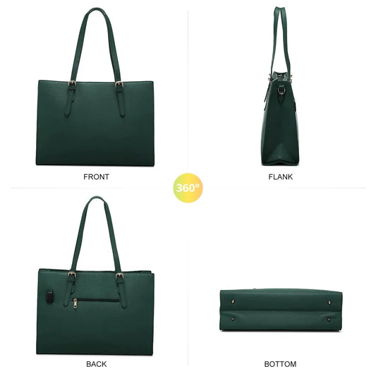 HKM-649107 Spacious Women’s Tote Bags Set for Office and Laptop - Stylish and Functional Shoulder Purses