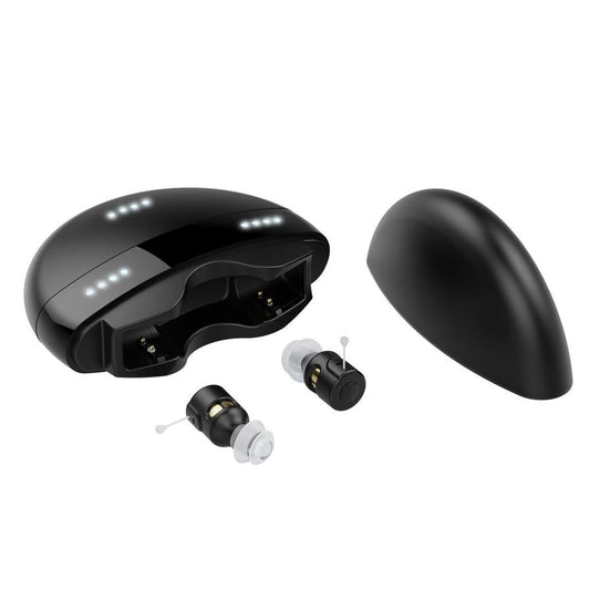 HKM-650387 Rechargeable Digital Voice Amplifier for Enhanced Hearing with Volume Memory and Feedback Suppression