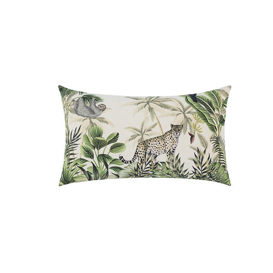 HKM-653395 Tropical Rain Forest Landscape Plush Velvet Pillowcase with PP Cotton Filling