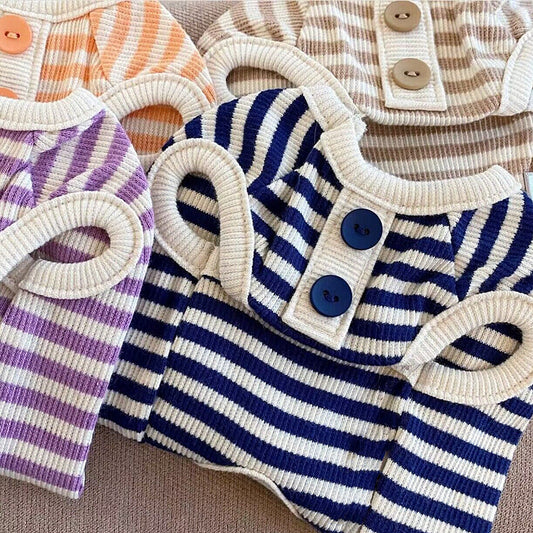 HKM-6551229 Summer Stripe Tank Top for Pets - Lightweight Vest in Various Colors
