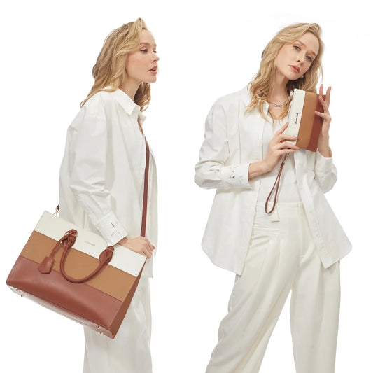 HKM-656851 Designer Laptop Tote Bag for 15.6 Inch Computers with Clutch Purse for Women