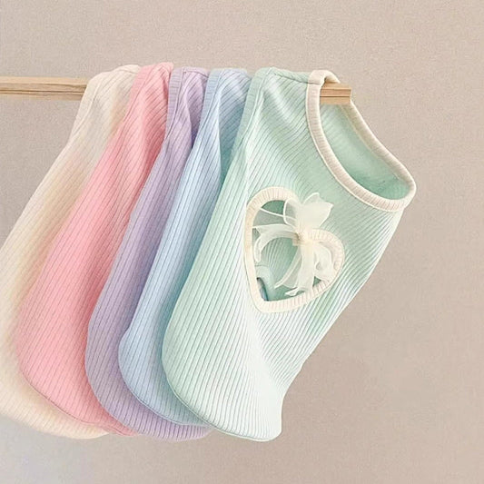 HKM-6581437 Thin Summer Vest for Small Dogs and Cats – Cute Princess Style in Wiz Pink, Bondi Blue, Ti'an Green