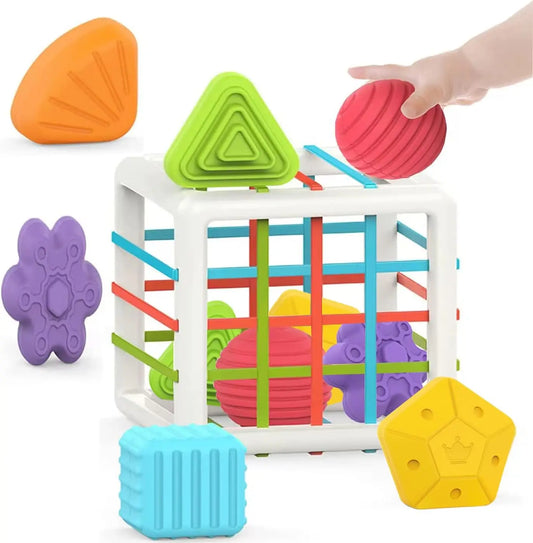 HKM-658259 Colorful Early Development Shape Sorter Toy for Fine Motor Skills, Ages 0-4 Years