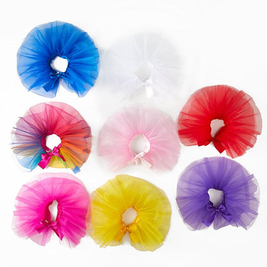 HKM-6588989 Bright Silk Yarn Pet Tutu Skirt for Dogs - Colorful, Stylish Options in Multiple Sizes