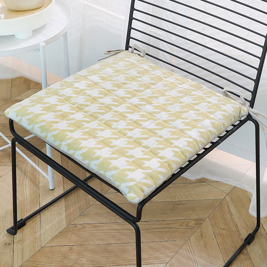 HKM-661075 Fashionable Houndstooth Chair Cushion for Home & Office - Available in Various Colors and Sizes