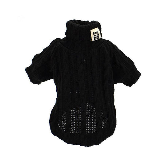 HKM-666579 Cozy Knitwear Coat for Small and Medium Pets in Orange, Black, and Grey