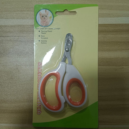 HKM-6737725 Double Hole Blind Scissors for Pet Nail Care - 105mm in Pink, Blue, and Orange