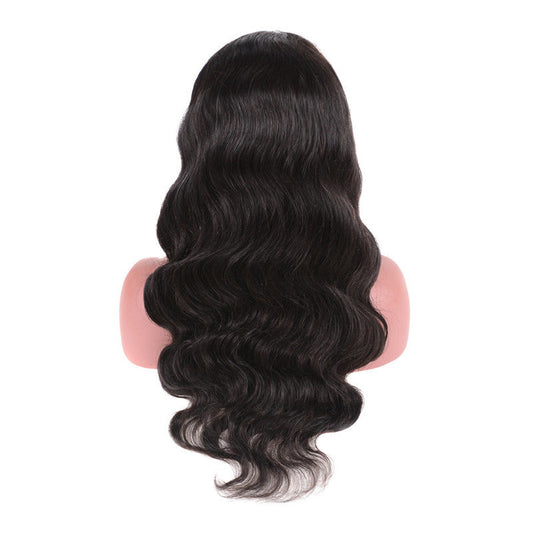 HKM-674003 Natural Color 13x4 Lace Front Human Hair Wig - Hand-Woven, Dyeable, Versatile Bang Styles