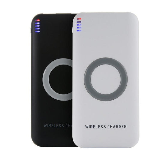 HKM-677587 Wireless Charging Mobile Power Bank - Compact Design with 2000mA Input 5V USB Interface