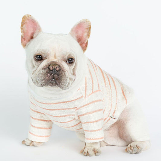 HKM-6778045 Casual Cotton T-Shirt for Dogs in Water Ripple Toweling - Available in Pink and Yellow