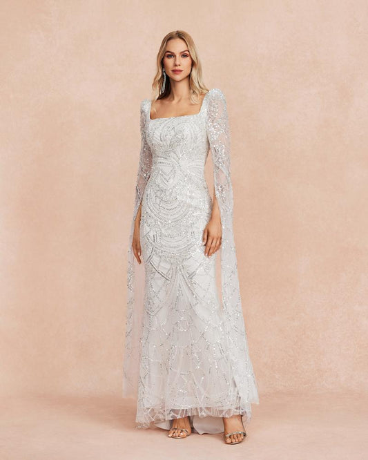 HKM-678419 Elegant White Women's Dress - EZ25110 Model