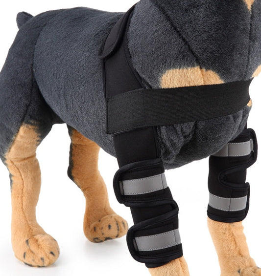 HKM-6797885 Dog Knee Support Brace - Neoprene Pads for Elbow and Joint Stability, S/M/L Sizes Available