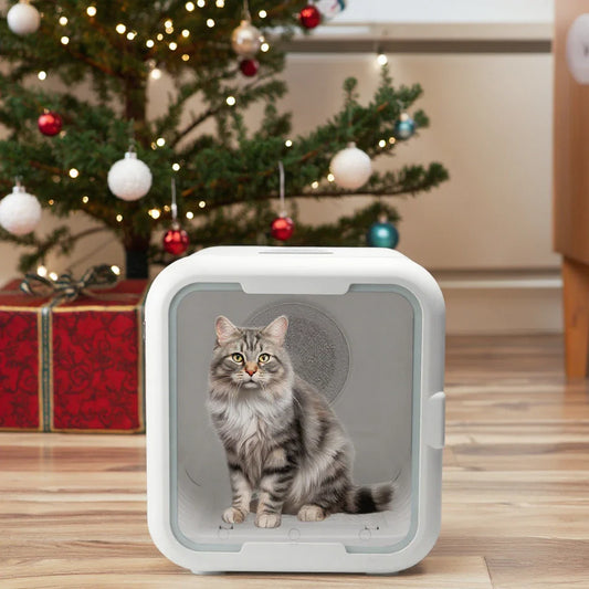 HKM-680275 Eco-Friendly Automatic Pet Hair Dryer Box for Dogs, Cats, and Small Animals – Low Noise Grooming Machine, 43x47x47CM
