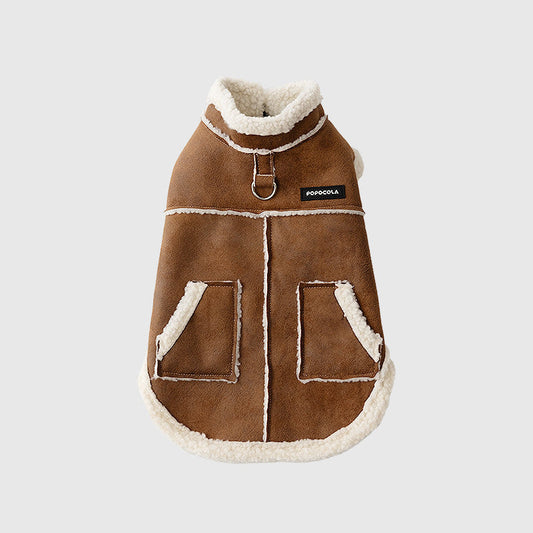 HKM-6804029 Warm Lambswool Padded Jacket for Small Dogs - Bichon Frise, Teddy, Shih Tzu, West Highland Terrier, Sizes S to 4XL