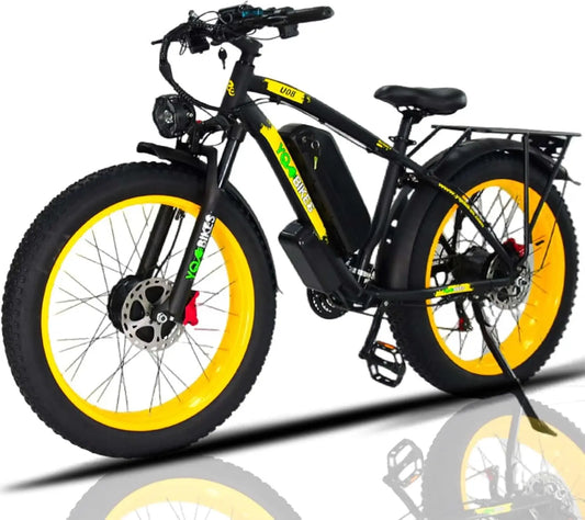 HKM-682643 Fast Electric Bike 2000W Dual Motor 26-Inch Fat Tire Mountain Bicycle for Adults