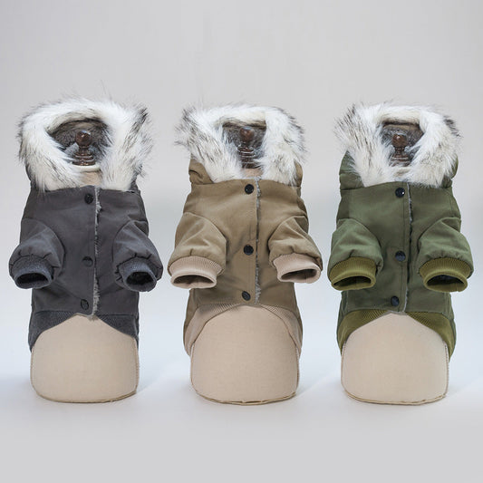 HKM-6847933 Military-Inspired Cotton Coat for Pets