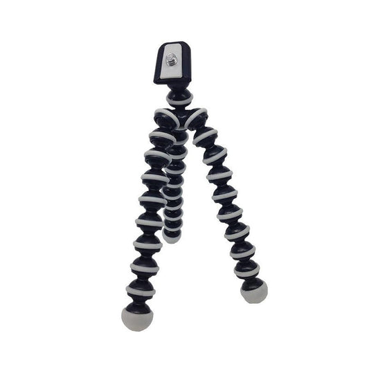 HKM-688787 Flexible Octopus Tripod Bracket for Sports Cameras - Elastic Material, Black Design