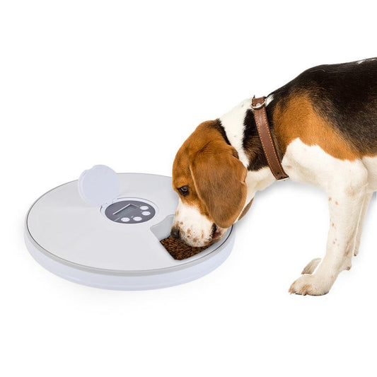 HKM-689235 Automatic 6-Compartment Electronic Pet Feeder for Dogs and Cats