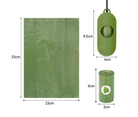 HKM-6894269 Biodegradable Disposable Dog Waste Bags - 16 Rolls, 15 Bags per Roll, Leakproof and Durable
