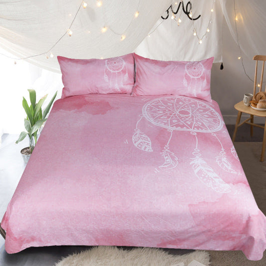 HKM-691219 Pink Dream Catcher Four-Piece Bedding Set in Twin, Full, Queen, King, and Australian Sizes