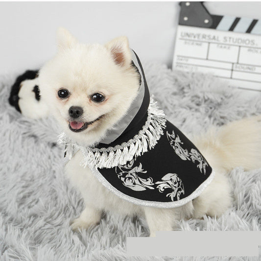 HKM-691987 Pet Halloween Cloak - Black Acrylic Cloak Clothes for Dogs in Various Sizes