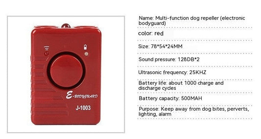 HKM-6978109 Ultrasonic Dog Dispeller with Personal Alarm and Flashlight Function