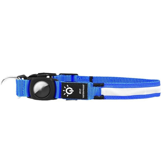 HKM-6988349 Waterproof LED Pet Collar with Luminous Fiber and Color Options for All Seasons