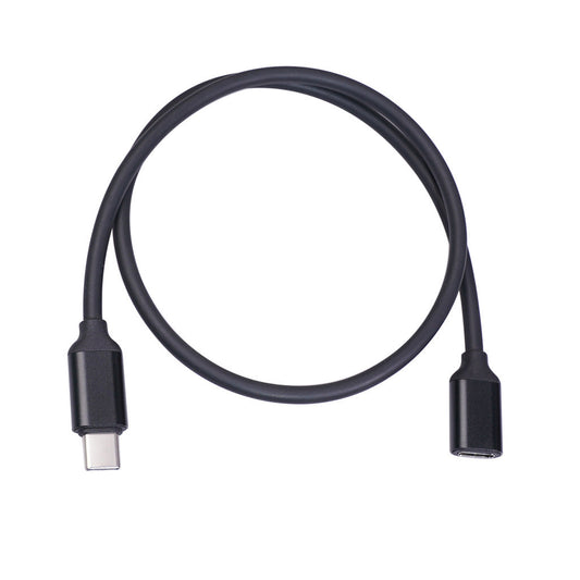 HKM-699667 50cm Black Male to Female Power Extension Cable with Aluminum Alloy Shell