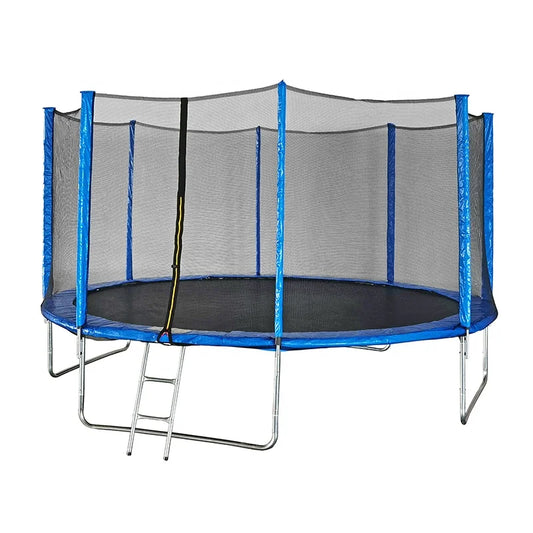 HKM-700307 Outdoor Family Trampoline with Safety Net - 6ft to 16ft Adjustable Size for Kids and Adults
