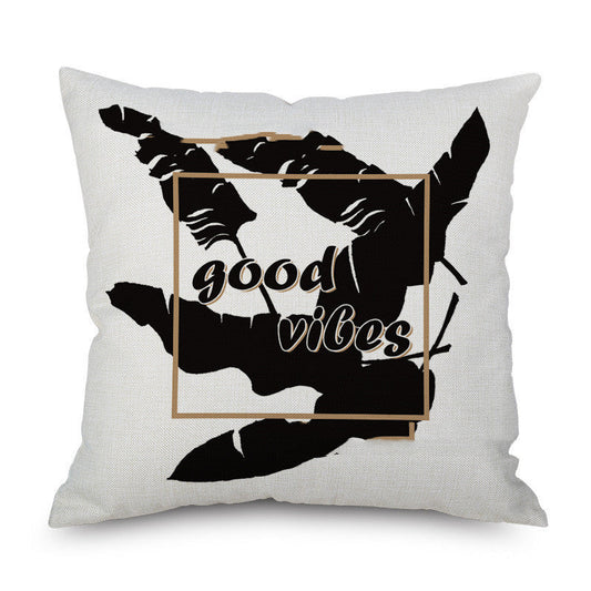 HKM-701267 Linen Pillowcase for Sofa or Bedside Use, 45x45cm, 100% Polyester, Hand Washable