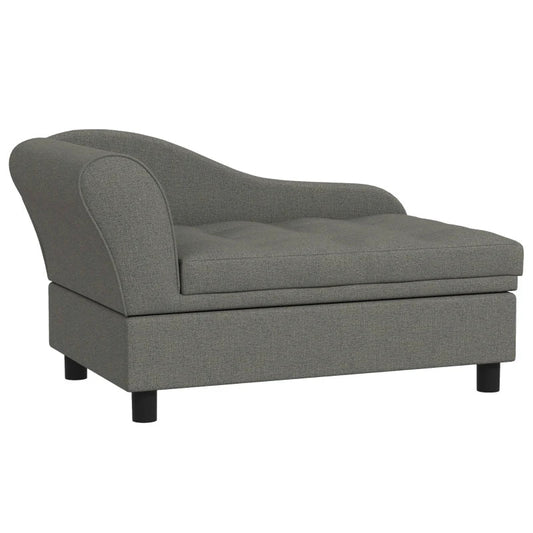 HKM-7024573 Stylish Gray Pet Sofa for Small Dogs with Storage Solution, Easy Assembly and Cozy Cushion