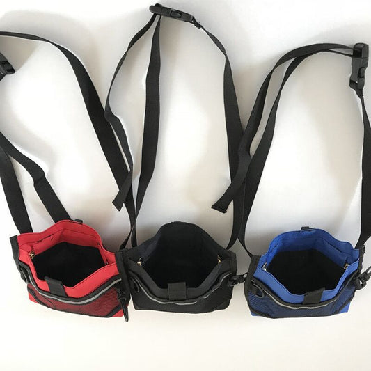 HKM-7031101 Pet Snack Bag for Training Outings - Blue, Black, Red, Oxford Cloth, 22x18x5 cm