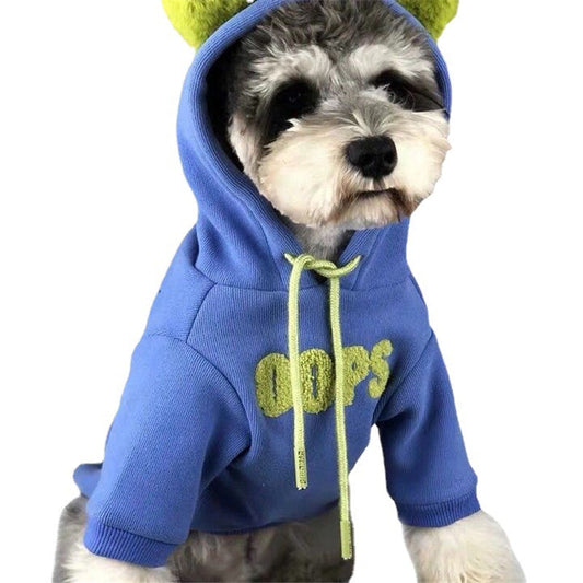 HKM-7051197 Cozy Plus Velvet Hooded Sweater for Small to Medium Dogs and Cats