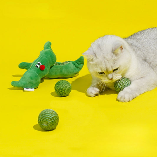 HKM-7060285 Interactive Cat Hide and Seek Toy Set with Sisal Teething Balls for Kittens