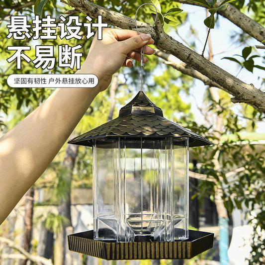 HKM-7079101 Suspended Outdoor Bird Feeder Made of Durable PP and PET