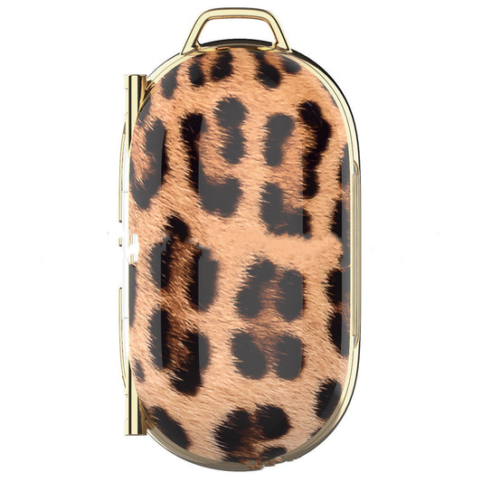 HKM-709523 Electroplated Hard Shell Bluetooth Headset Cover for iPhone Models - Simple Flip Design in Lattice Pattern