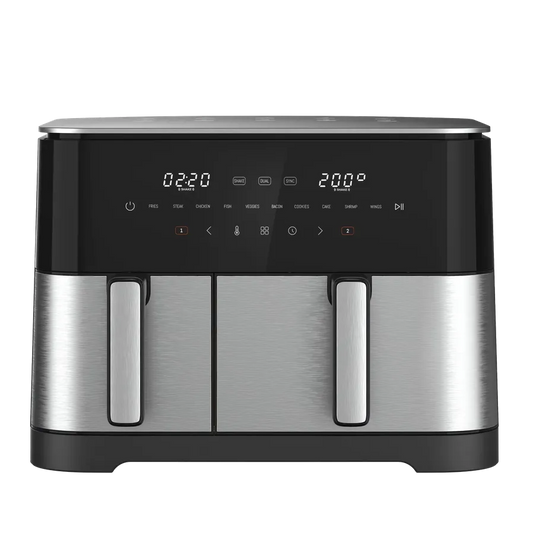 HKM-712211 11L Dual Core Air Fryer - Multifunctional Cooking Pot with Large Capacity and Visible Design