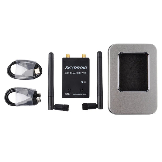 HKM-713299 UVC Dual Antenna Control Receiver 5.8GHz 150CH FPV Receiver with Audio for FPV Systems