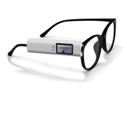 HKM-716499 Clip-On FPV Glasses Camera with 2.7K HD Recording, 0.96” Display, and USB Type-C Charging