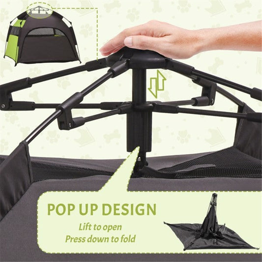 HKM-7170493 Pet Camping Tent with Sunburn Protection and Ventilation for Large Dogs