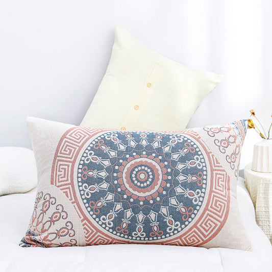 HKM-720659 Couple's Pure Cotton Washed Gauze Pillowcase - Soft, Breathable, European Style 52x78cm